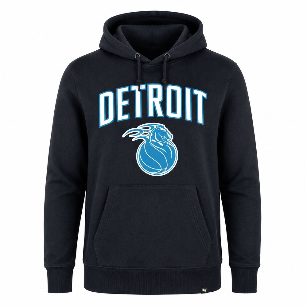 Detroit Pistons City Edition Hoodie Mens Small Black NBA streetwear sportswear